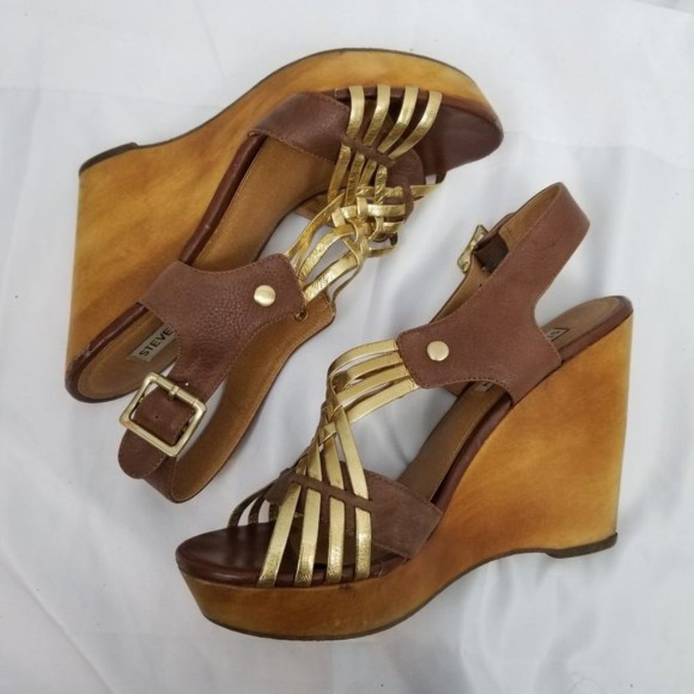 Steve Madden Turnpyke Strappy Platform Wedge Shoes